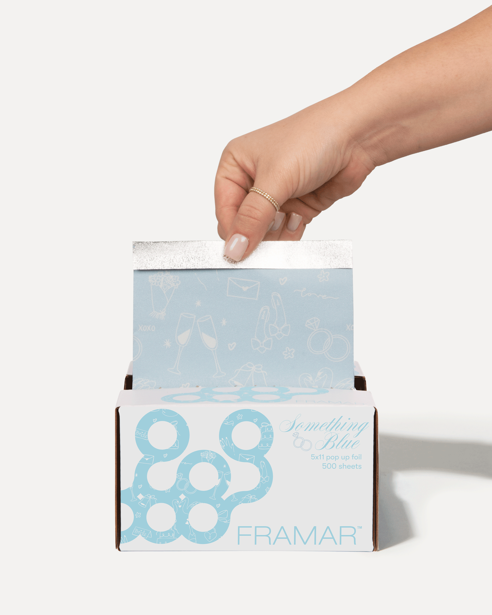 framar-something-blue-5x11-pop-up-fogli-alluminio-pre-tagliati-500pz image 2