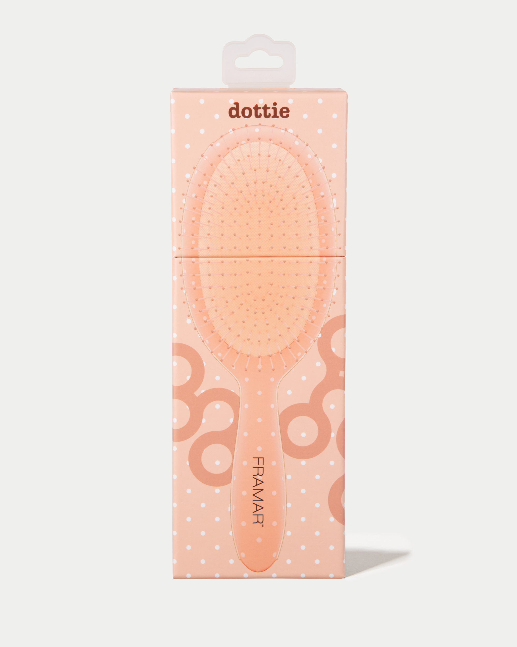 framar-peach-please-dottie-spazzola-districante-a-pois-pesca image 3