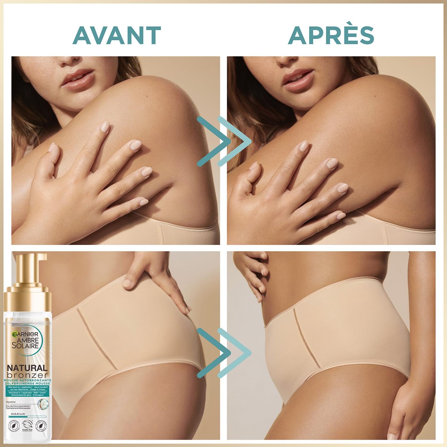 garnier-ambre-solaire-cofanetto-autoabbronzante-schiuma-siero-viso-e-corpo image 7