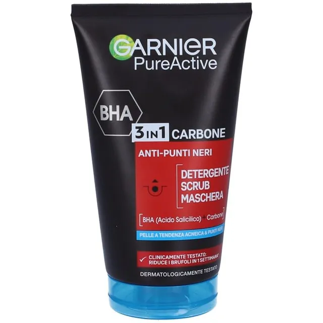garnier-pure-active-intense-3in1-carbone-vegetale-detergente-scrub-maschera-150- image 1