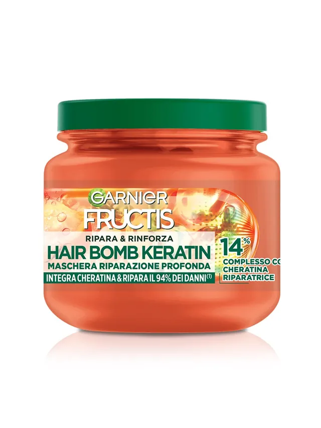 garnier-fructis-hair-bomb-keratin-maschera-rimpolpante-320-ml image 1