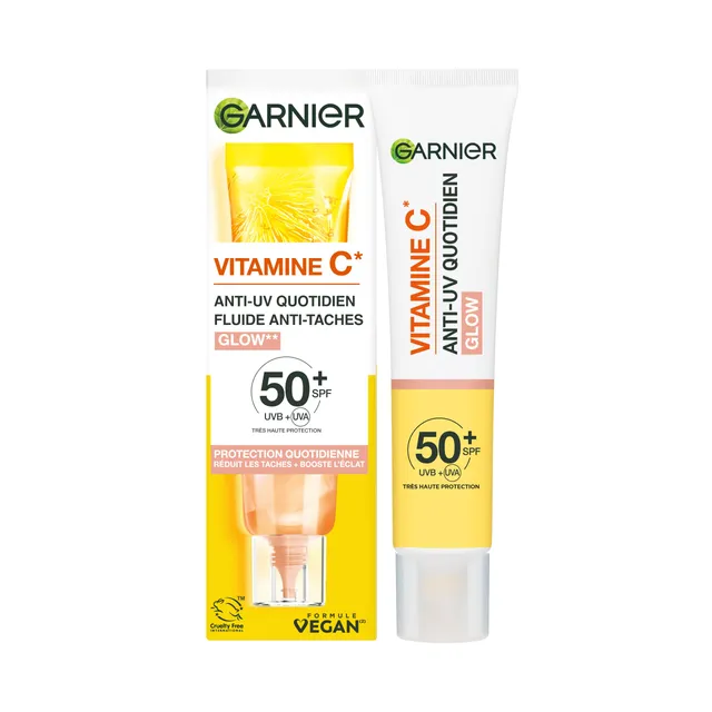 garnier-daily-uv-glow-fluido-anti-uv-anti-macchie-spf-50-vitamina-c-40-ml image 1