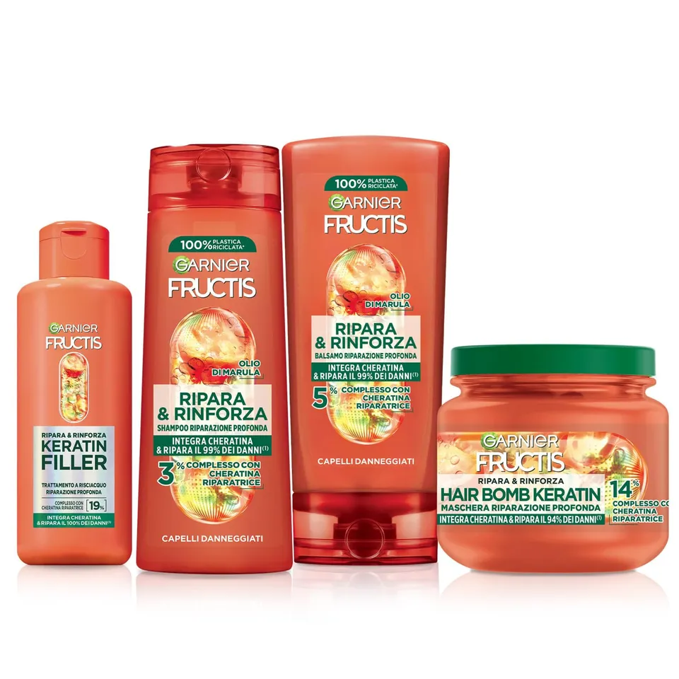 garnier-fructis-kit-ripara-rinforza-keratin-filler-per-capelli-danneggiati-tratt image 1