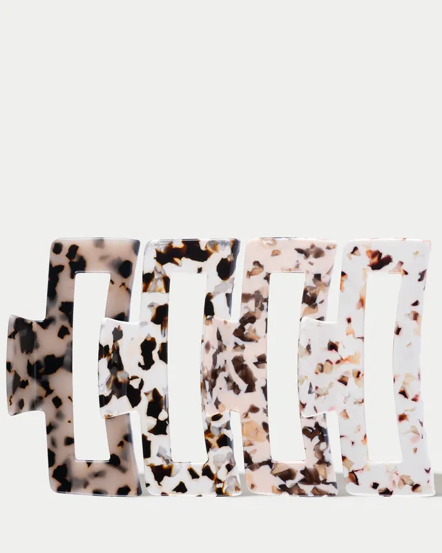framar-king-klaws-acetate-mollette-in-acetato-tartarugato-4-pezzi image 1