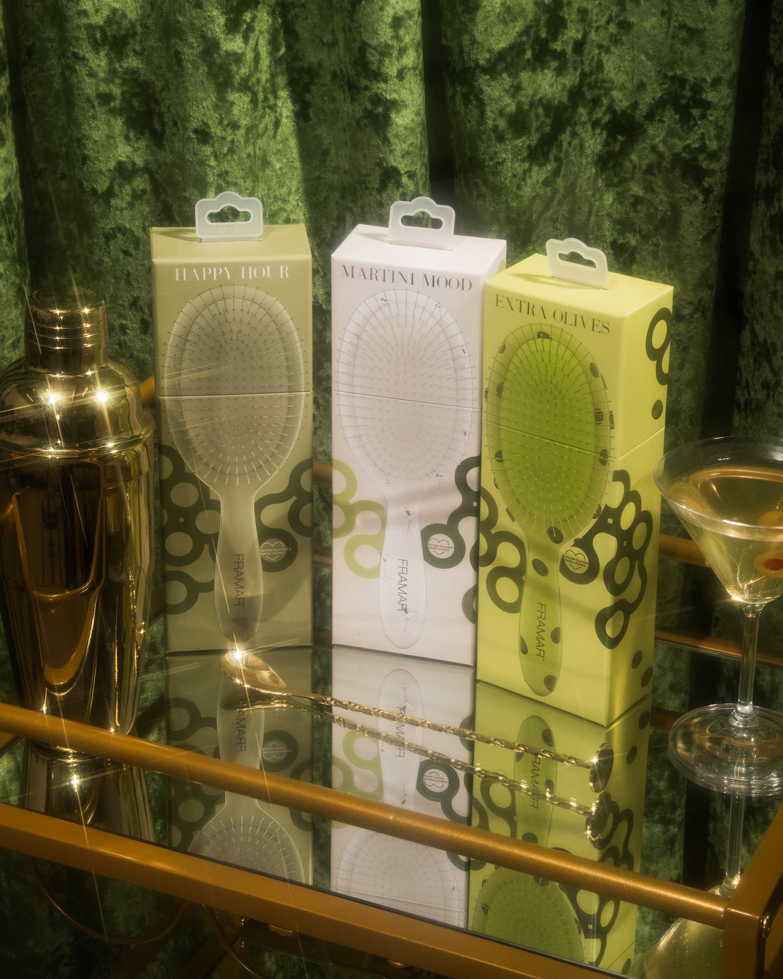 framar-extra-dirty-detangle-brush-display-9-pezzi-happy-hour-martini image 7