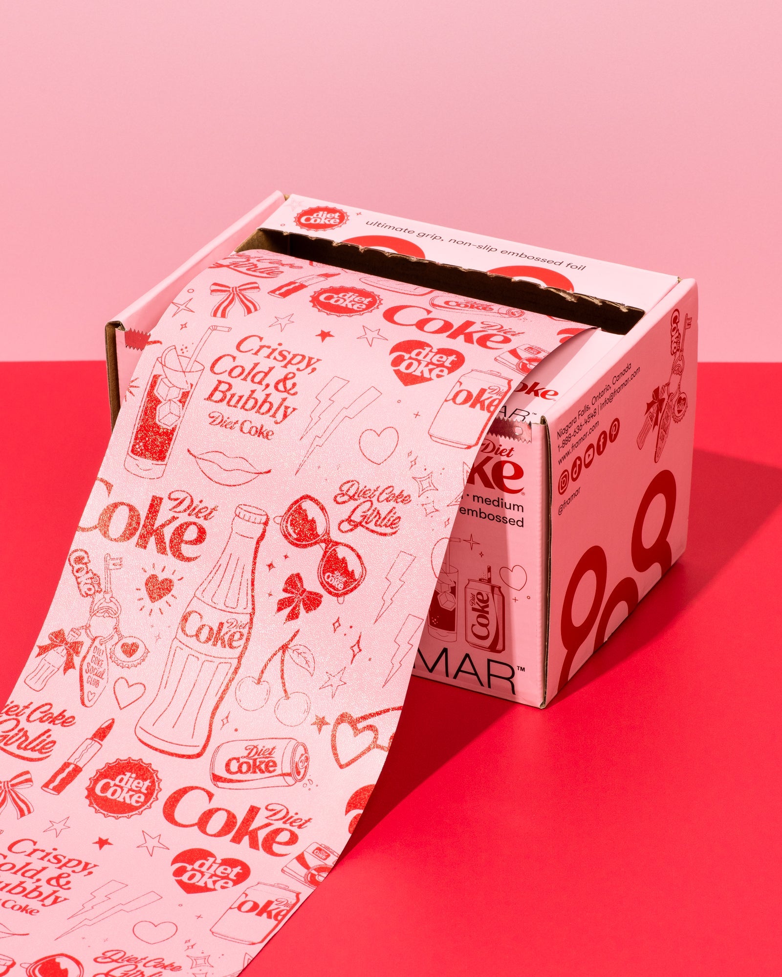 framar-diet-coke-embossed-roll-carta-stagnola-320ft image 3
