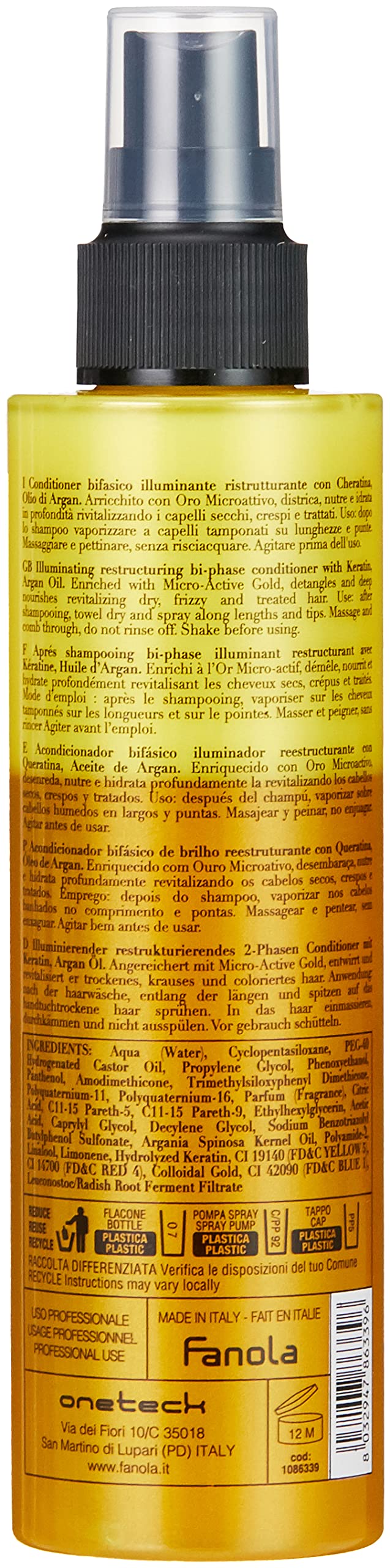 fanola-oro-therapy-illuminante-bi-phase-oro-puro-capelli-200-ml image 2