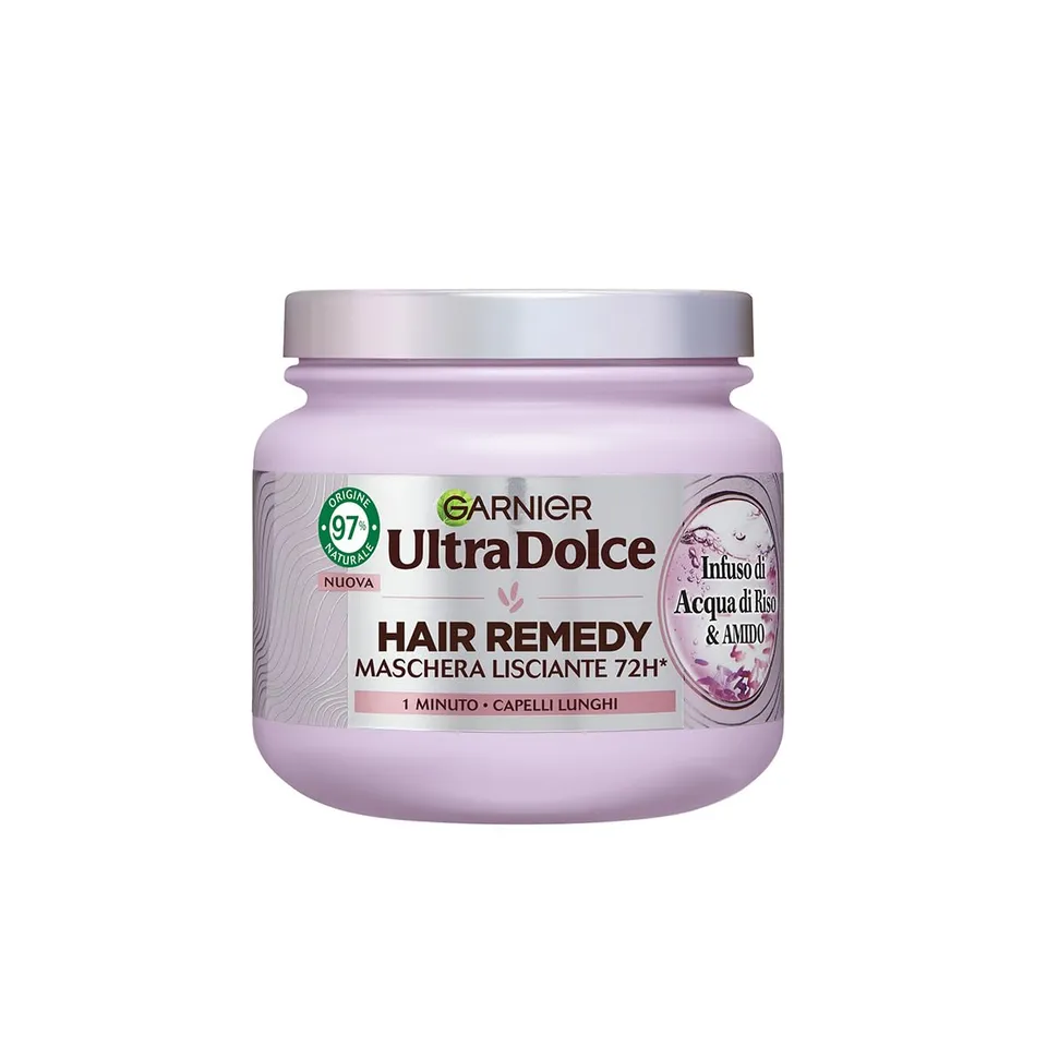 garnier-ultra-dolce-hair-remedy-maschera-lisciante-acqua-di-riso-340-ml image 1