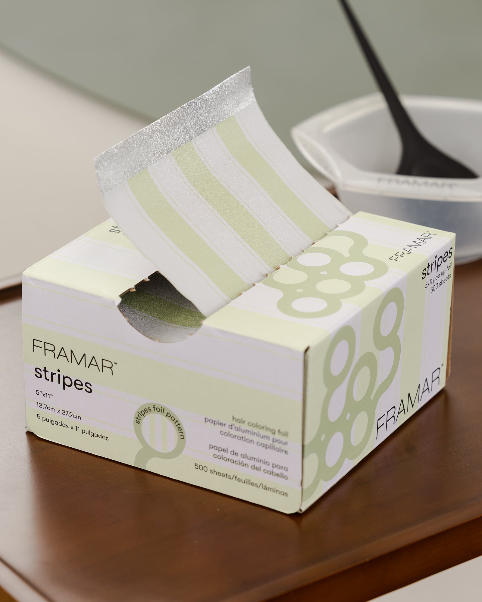 framar-5x11-pop-up-celery-stripes-fogli-alluminio-prelaminati-500-pezzi image 3