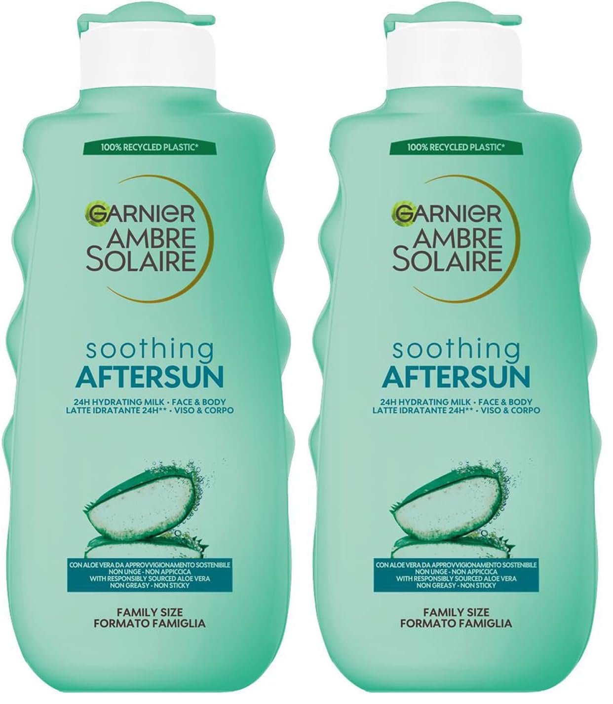 garnier-ambre-solaire-latte-doposole-viso-e-corpo-con-aloe-vera-400-ml image 2