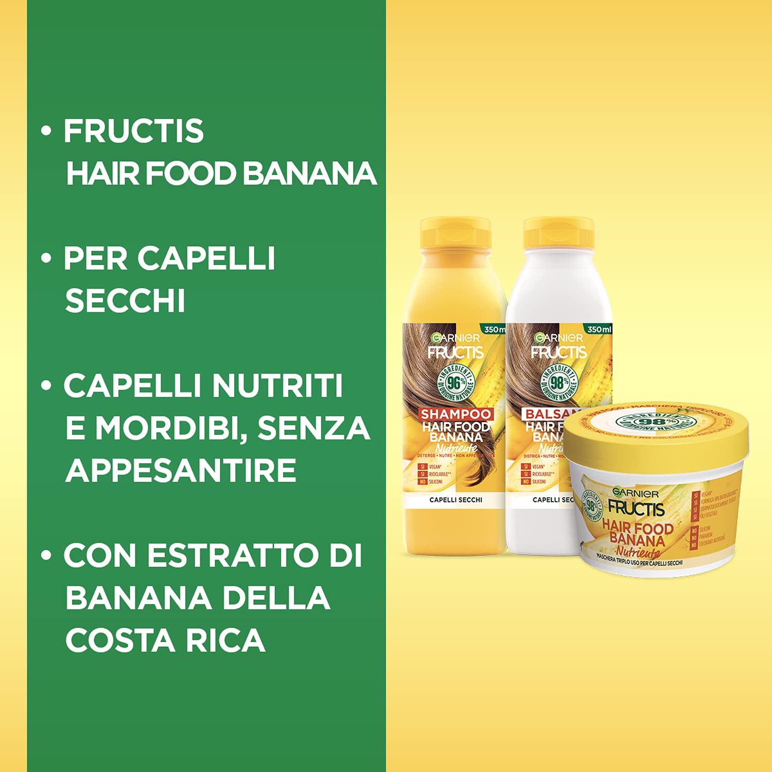 garnier-fructis-hair-food-banana-nutriente-kit-shampoo-balsamo-maschera-3-in-1 image 2