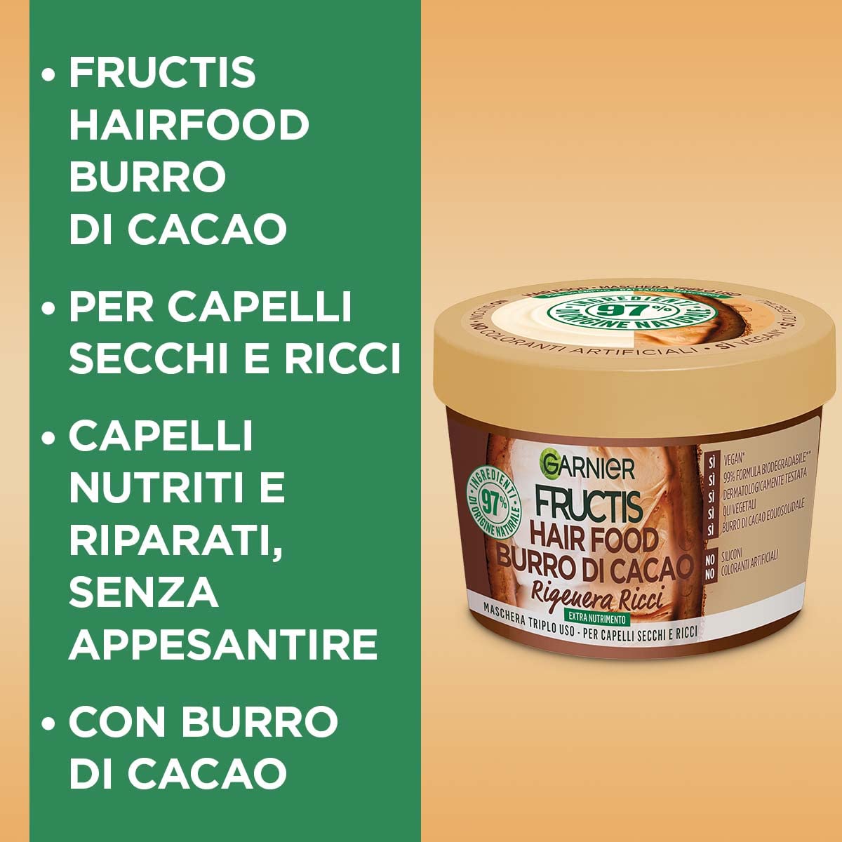 garnier-fructis-hair-food-burro-di-cacao-maschera-capelli-ricci-390-ml image 2