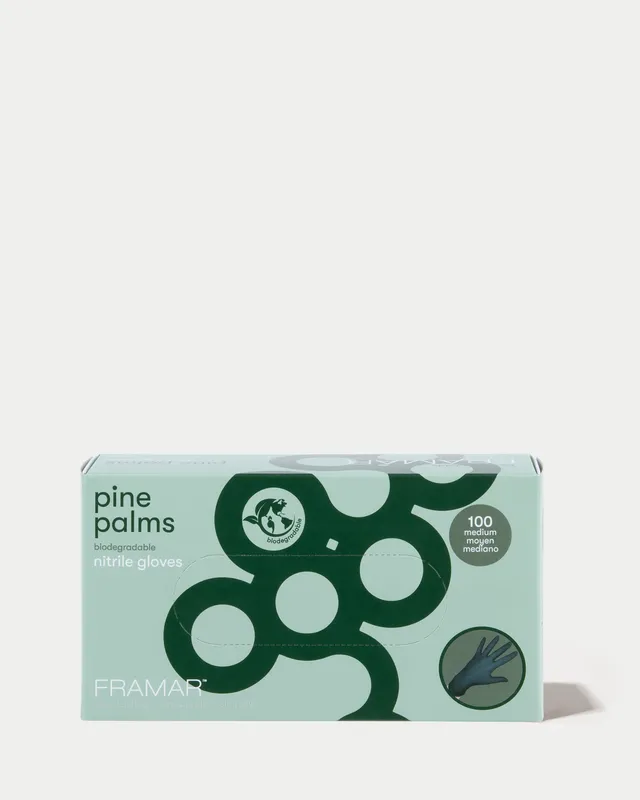 framar-pine-palms-guanti-nitrile-biodegradabili-verdi-100-pezzi image 1