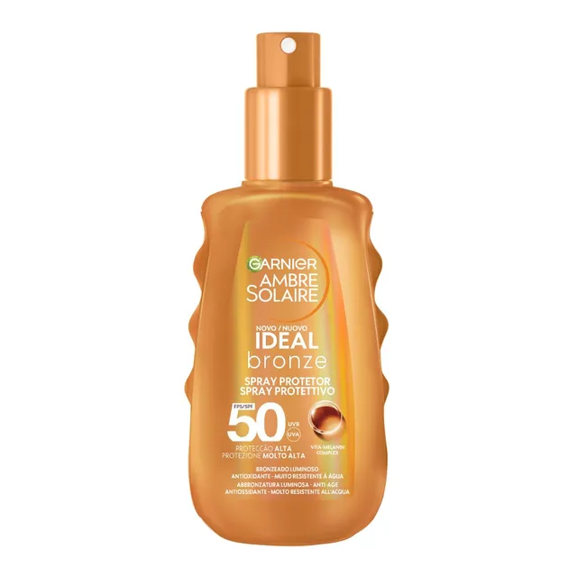 garnier-ambre-solaire-ideal-bronze-latte-solare-spray-spf50-150-ml image 1
