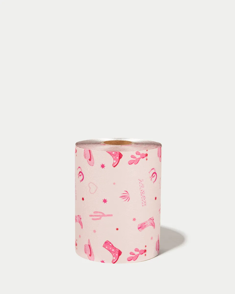 framar-howdy-embossed-roll-carta-stagnola-rosa-320ft image 1