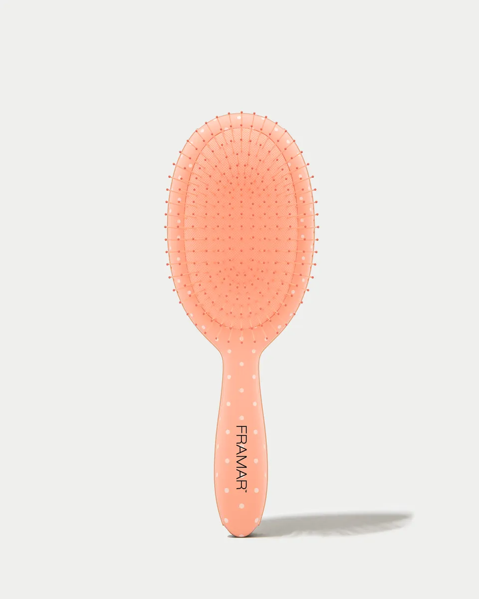 framar-peach-please-dottie-spazzola-districante-a-pois-pesca image 1