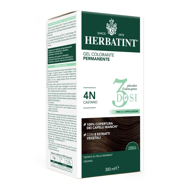 herbatint-gel-colorante-permanente-3-dosi-4n-castano-300-ml image 1