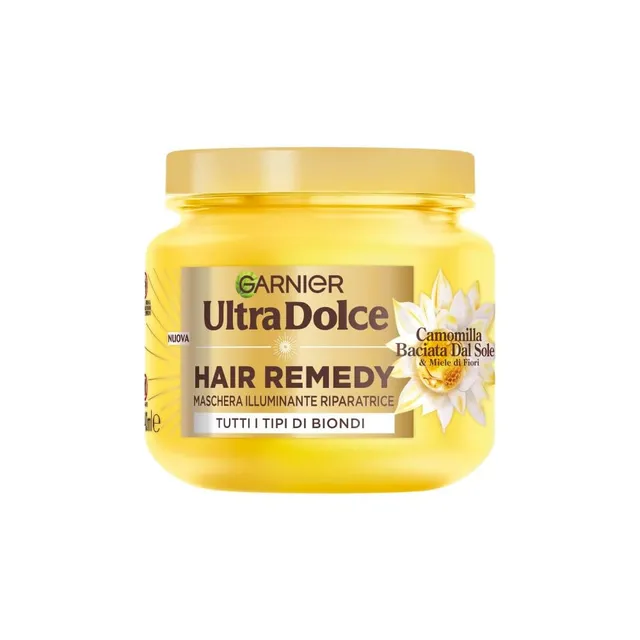 garnier-ultra-dolce-hair-remedy-maschera-biondi-camomilla-e-miele-340-ml image 1
