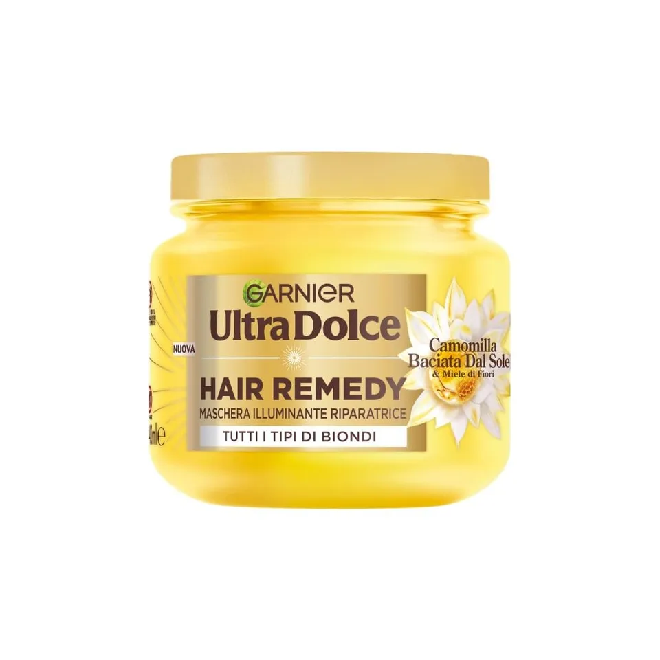 garnier-ultra-dolce-hair-remedy-maschera-biondi-camomilla-e-miele-340-ml image 1
