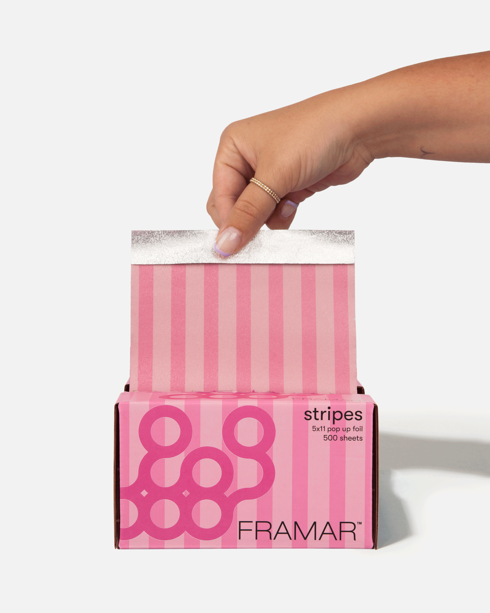 framar-5x11-pop-up-foil-pink-stripes-500-fogli-pre-tagliati image 2