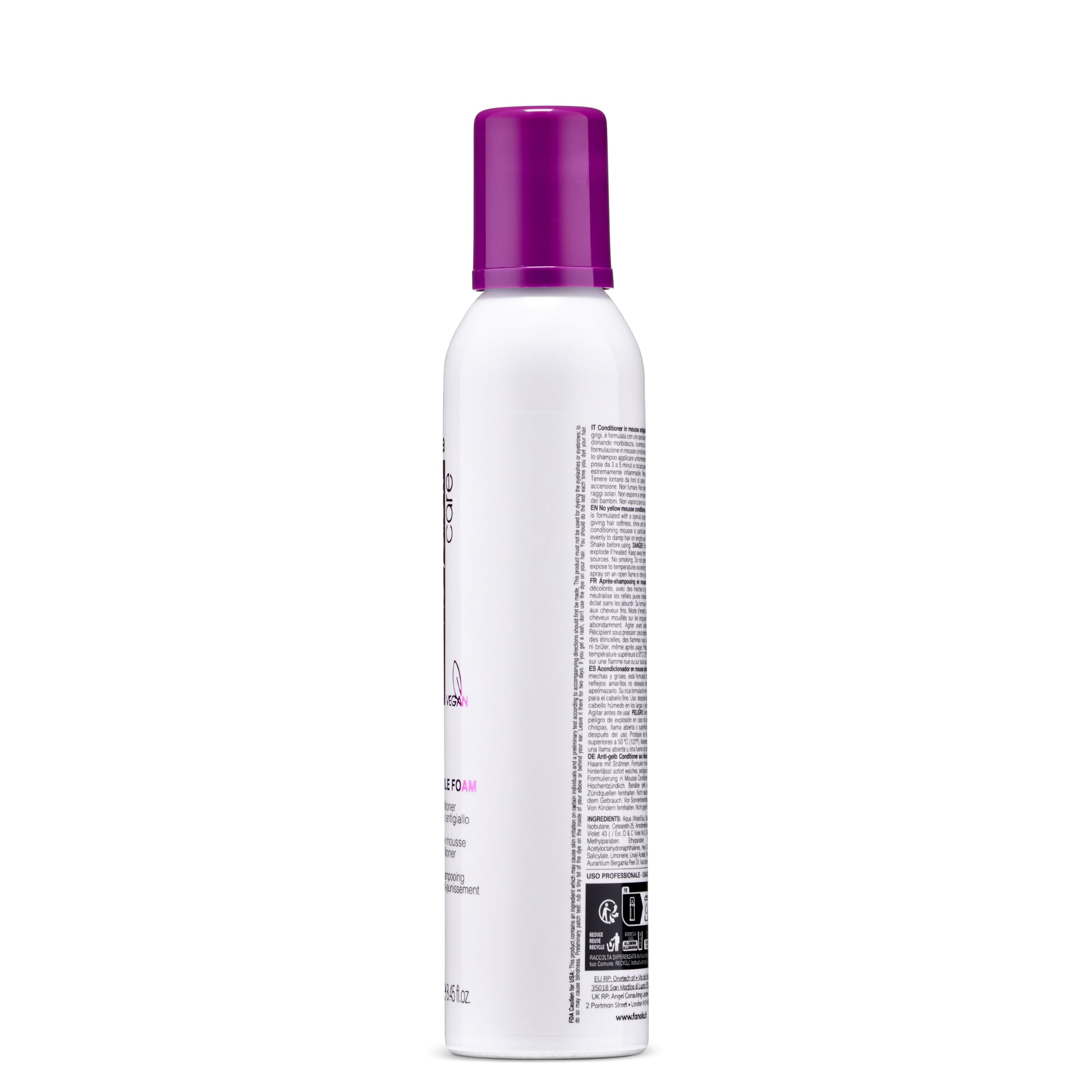 fanola-no-yellow-incredible-foam-mousse-antigiallo-250-ml image 2