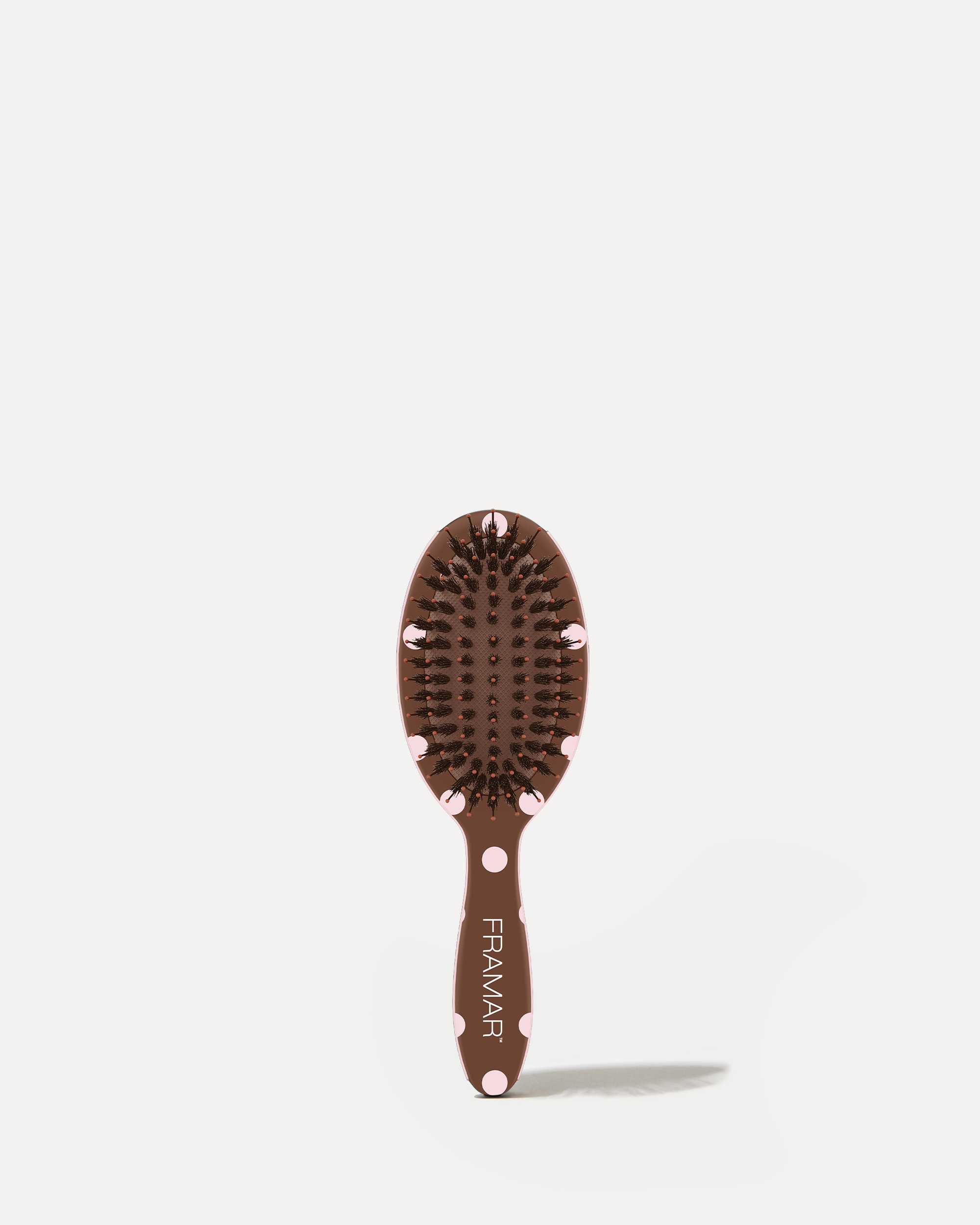 framar-mini-polish-brush-pink-dots-on-chocolate image 1