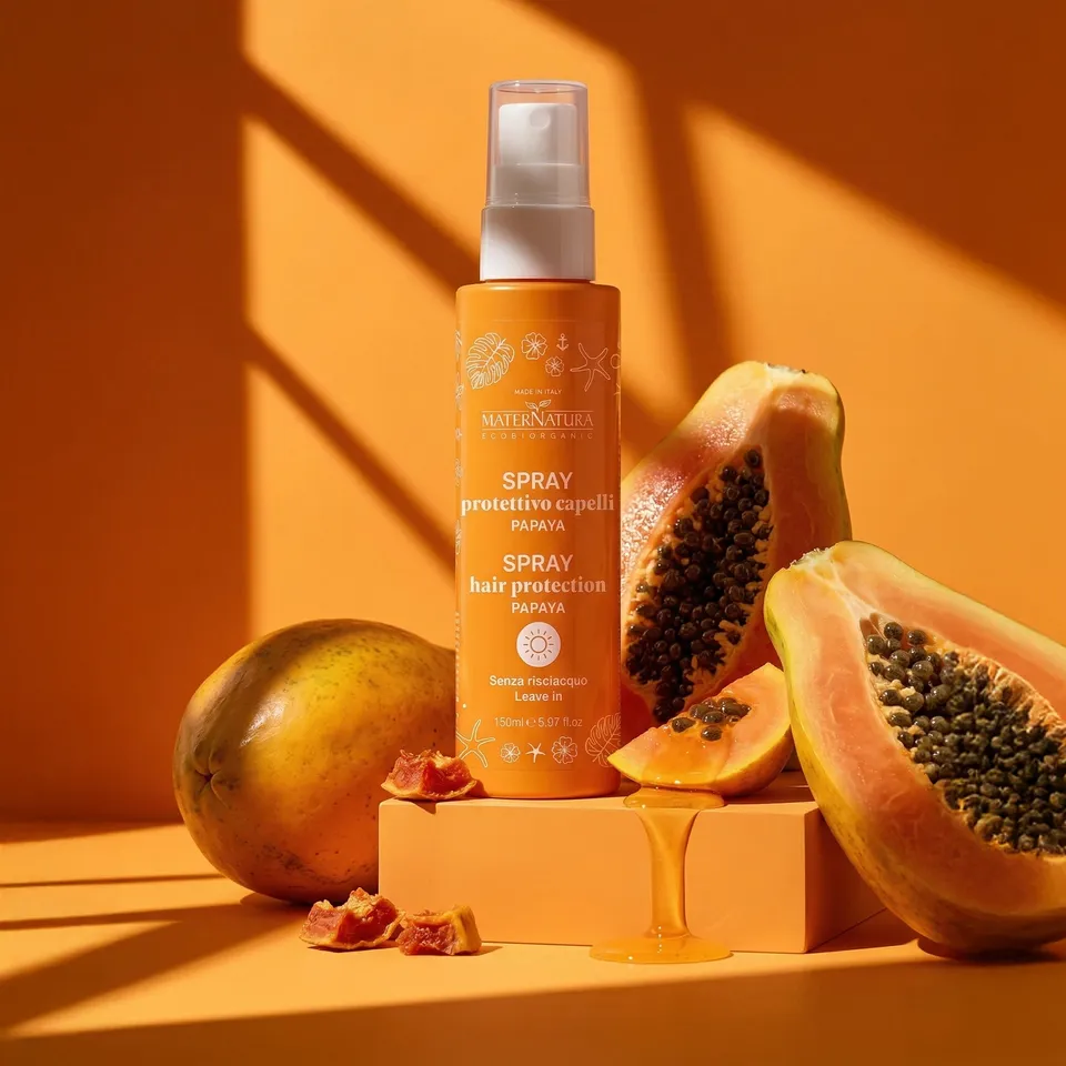 maternatura-spray-protettivo-capelli-papaya-latte-idratante-anti-crespo image 1