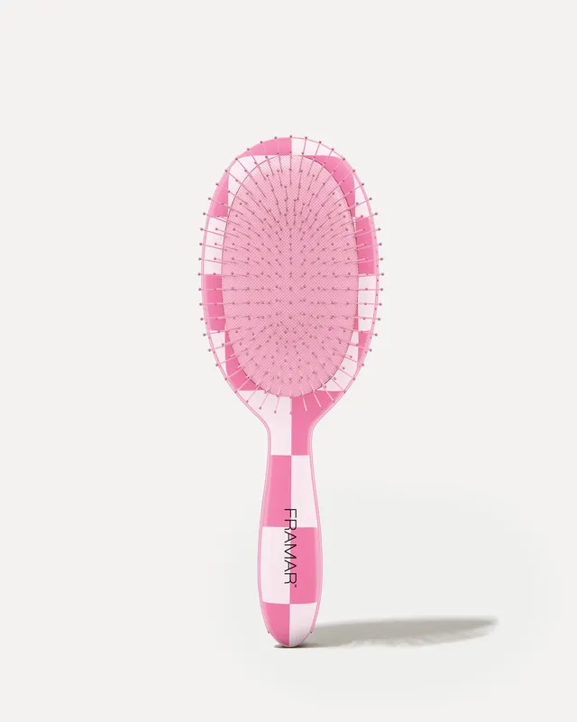 framar-checked-out-pink-detangle-brush-spazzola-districante-quadretti image 1