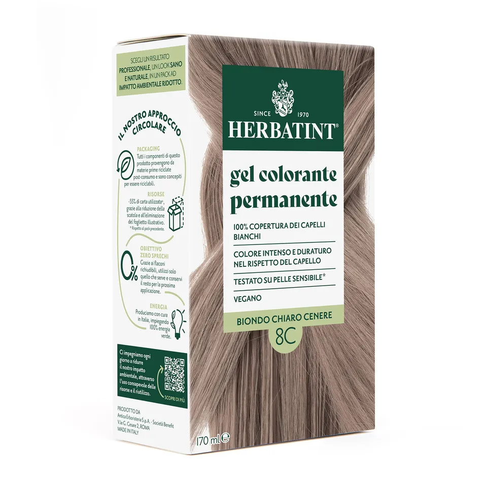 herbatint-gel-colorante-permanente-8c-biondo-chiaro-cenere-170-ml image 1