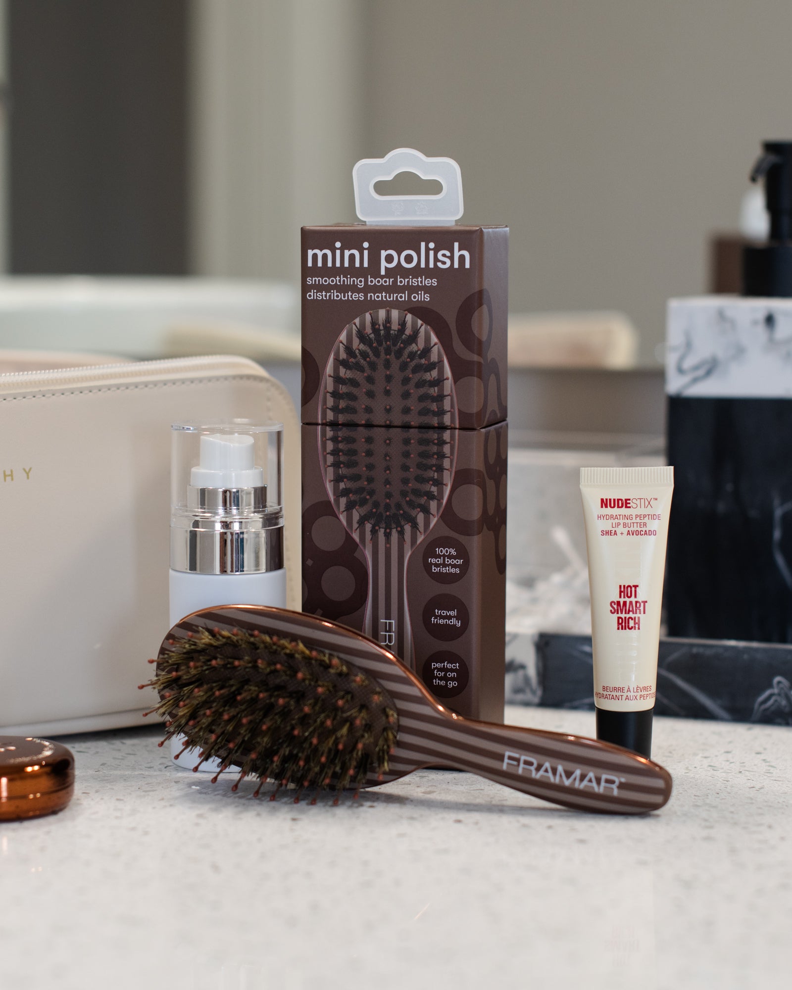 framar-mini-polish-brush-chocolate-stripes-spazzola-lisciante-compatta image 3