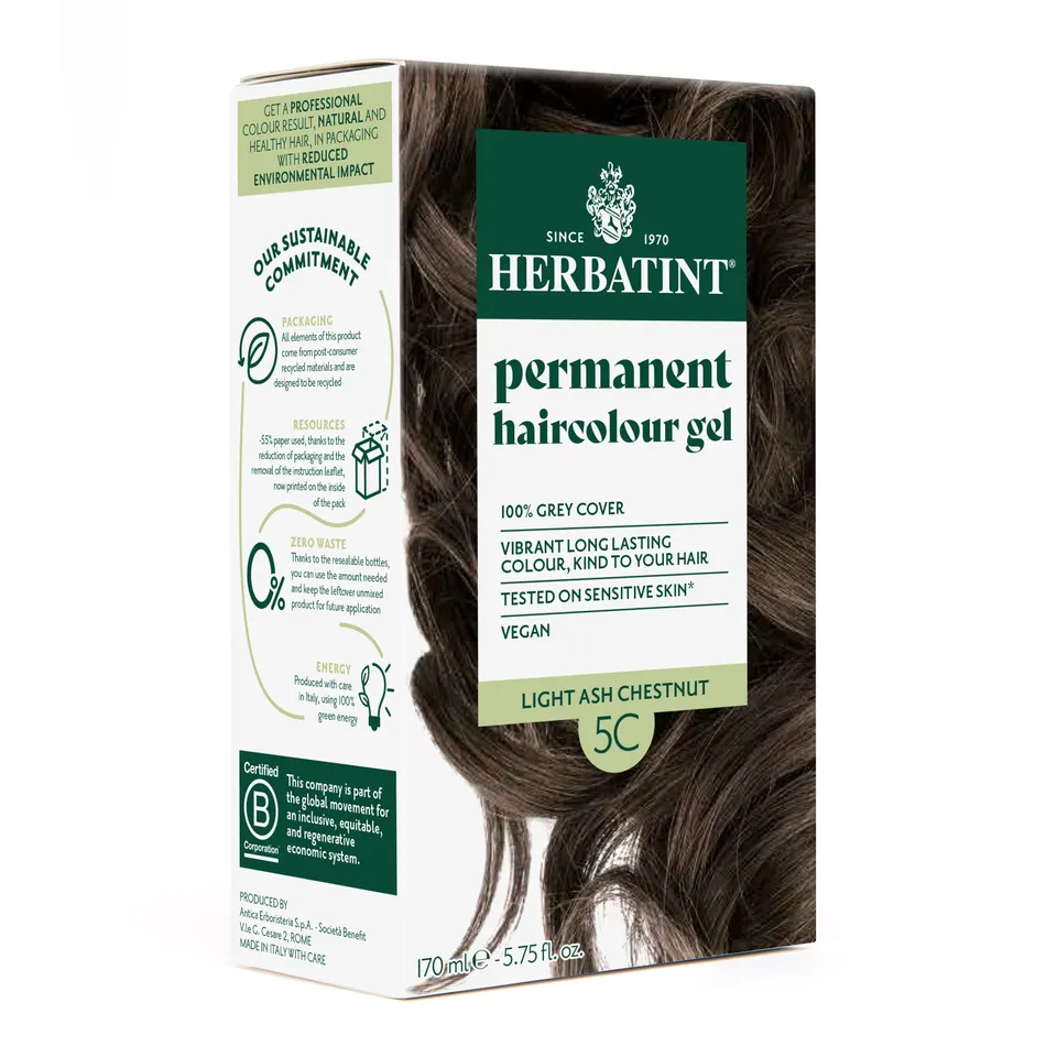 herbatint-gel-colorante-permanente-5c-castano-chiaro-cenere-170-ml image 1