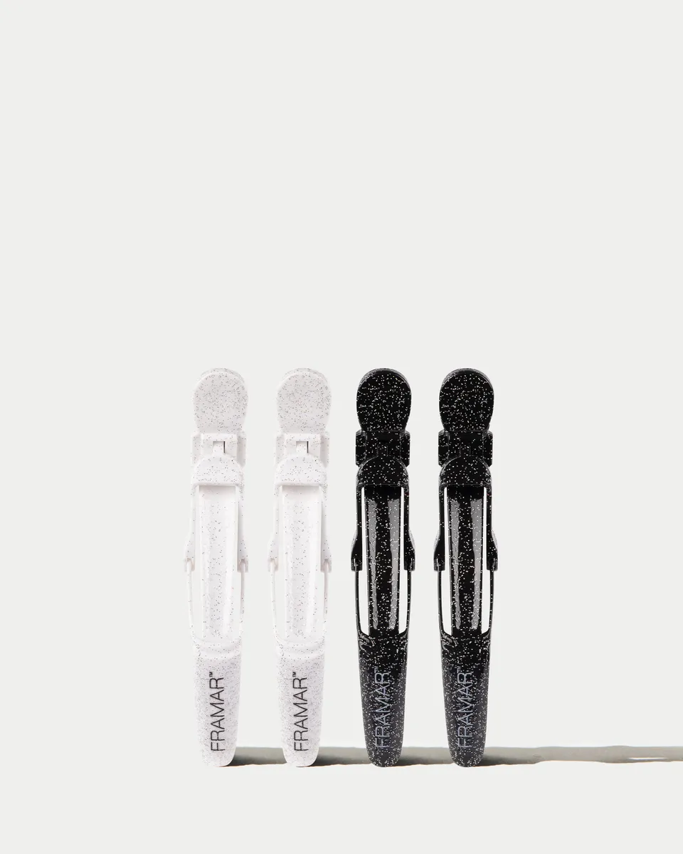 framar-gator-grip-clips-glitter-nero-e-bianco-4-pz image 1