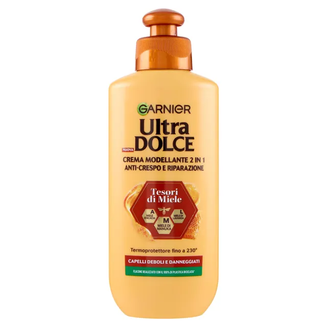 garnier-ultra-dolce-tesori-di-miele-crema-modellante-2-in-1-anti-crespo-200-ml image 1