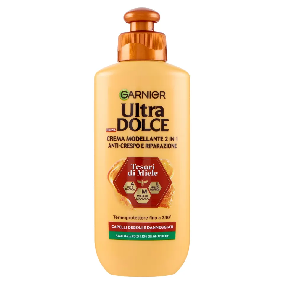 garnier-ultra-dolce-tesori-di-miele-crema-modellante-2-in-1-anti-crespo-200-ml image 1