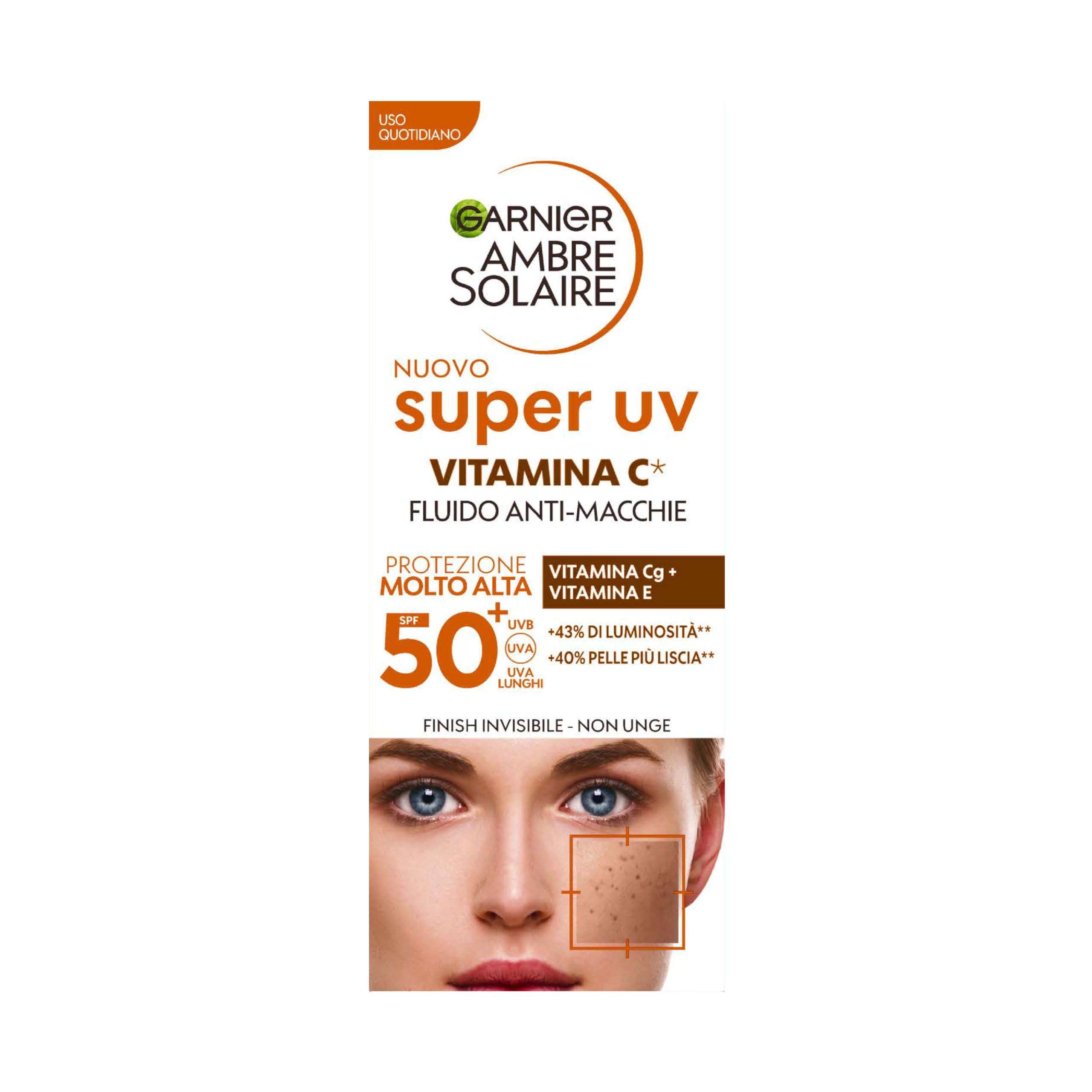 garnier-super-uv-fluido-viso-anti-macchie-spf-50-con-vitamina-cg-40-ml image 2