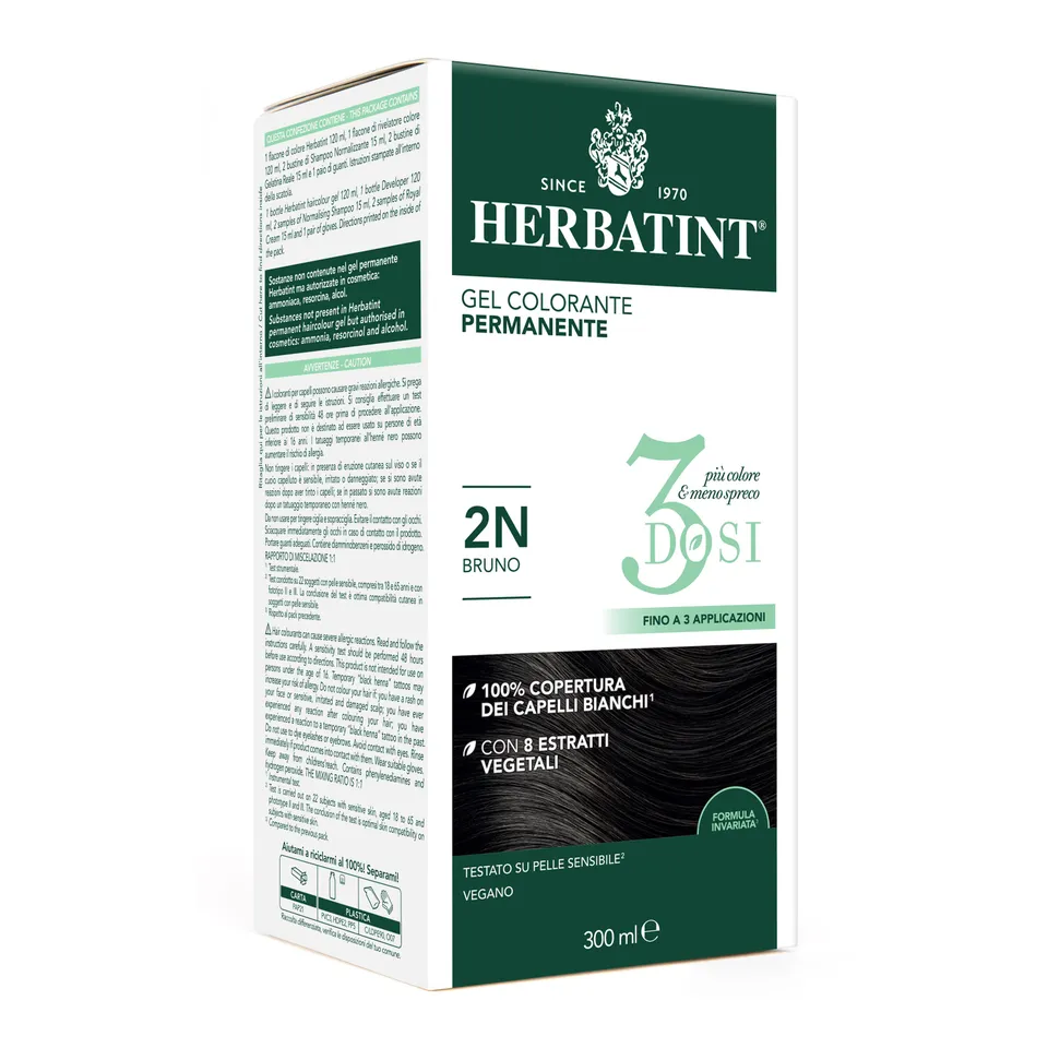 herbatint-gel-colorante-permanente-3-dosi-2n-bruno-300-ml image 1