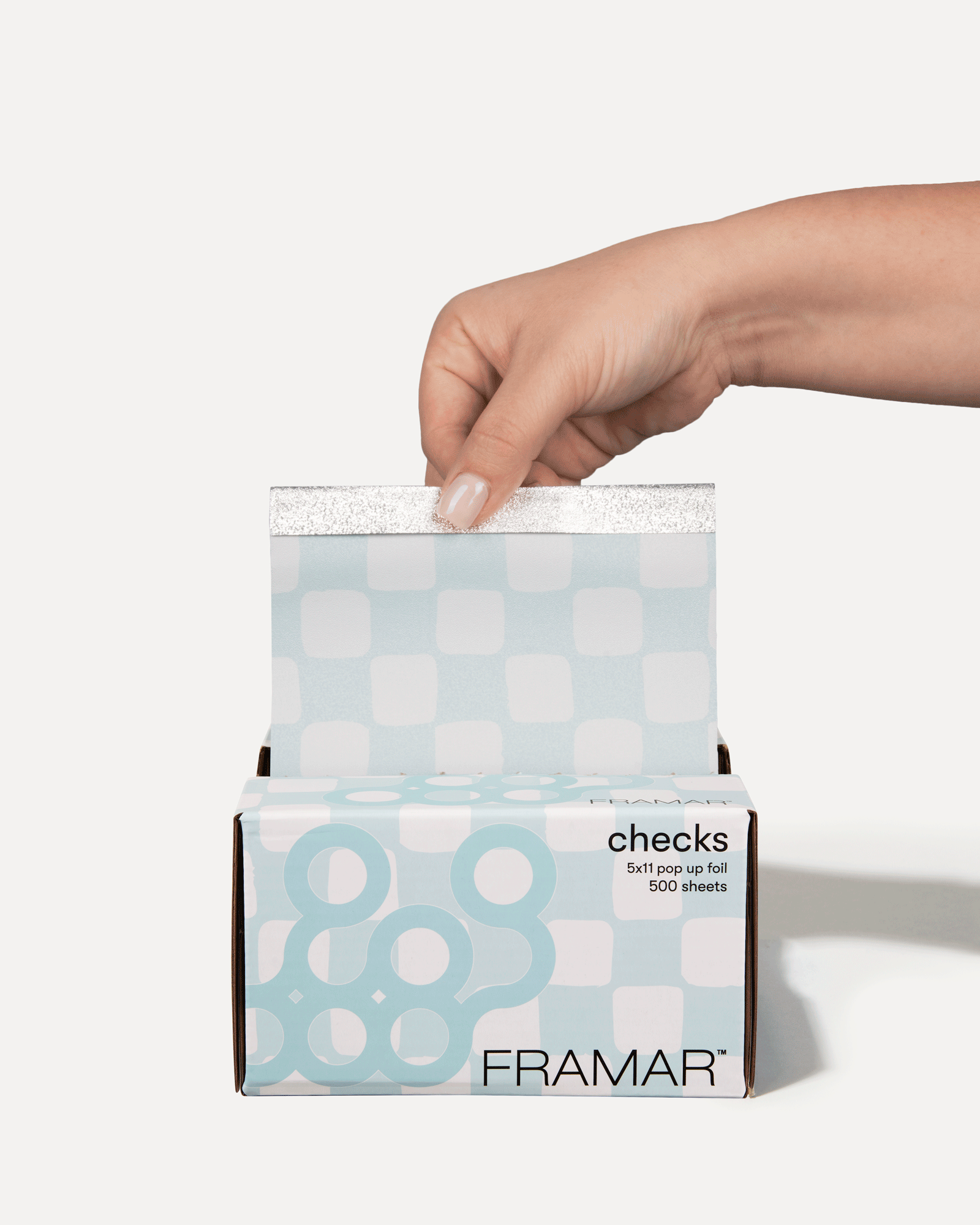 framar-5x11-pop-up-foil-500-fogli-light-blue-check image 2