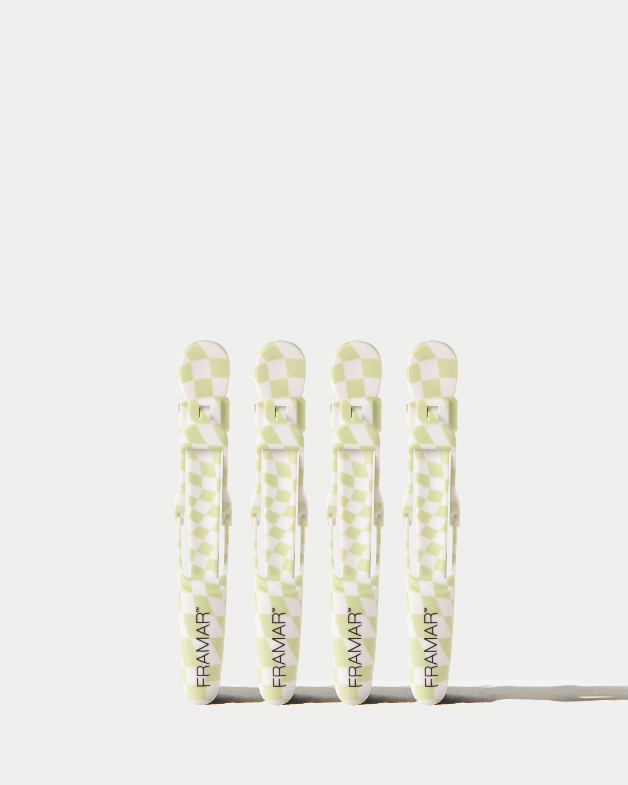 framar-gator-grip-clips-vibe-check-4-pezzi-green-checker image 1