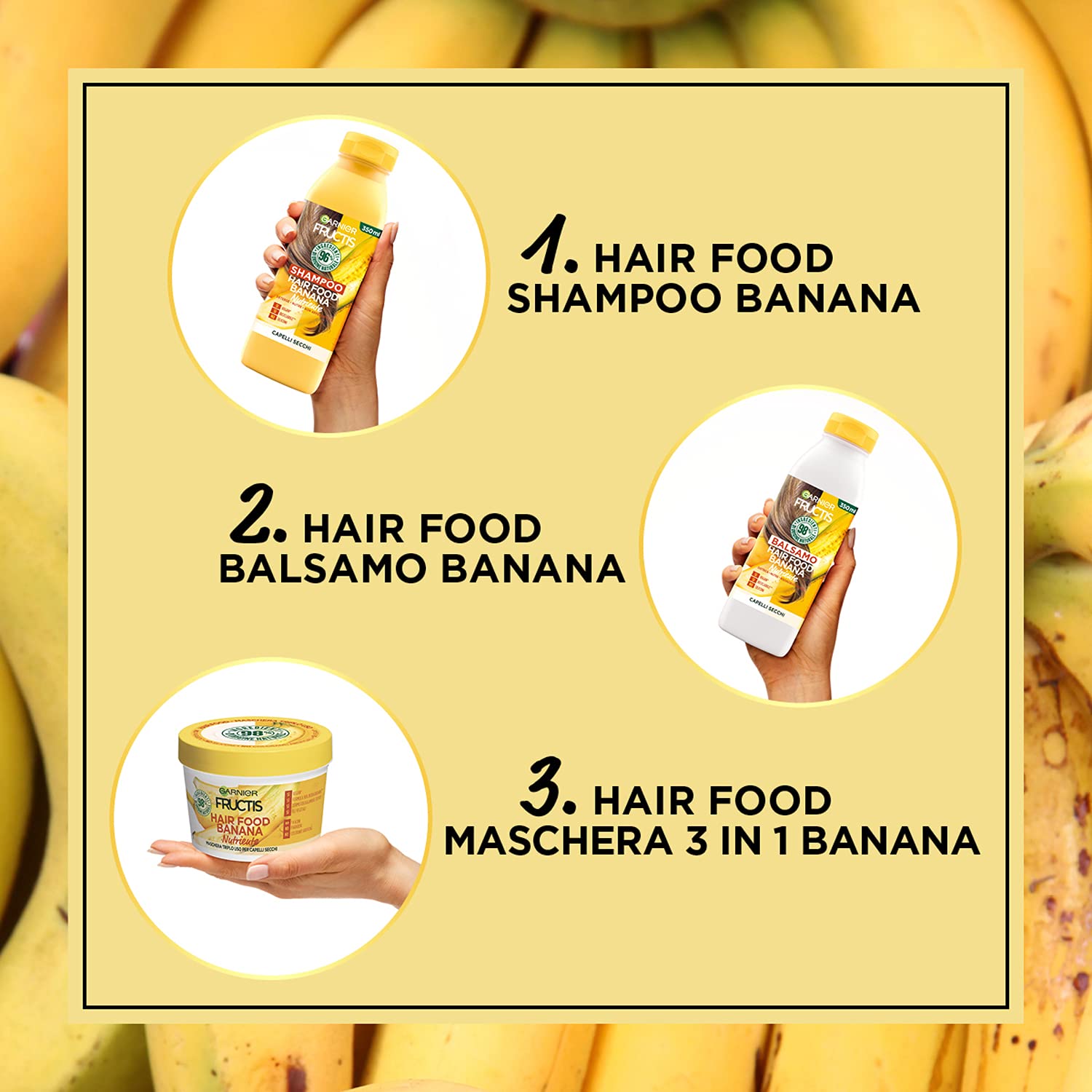 garnier-fructis-hair-food-banana-nutriente-kit-shampoo-balsamo-maschera-3-in-1 image 3