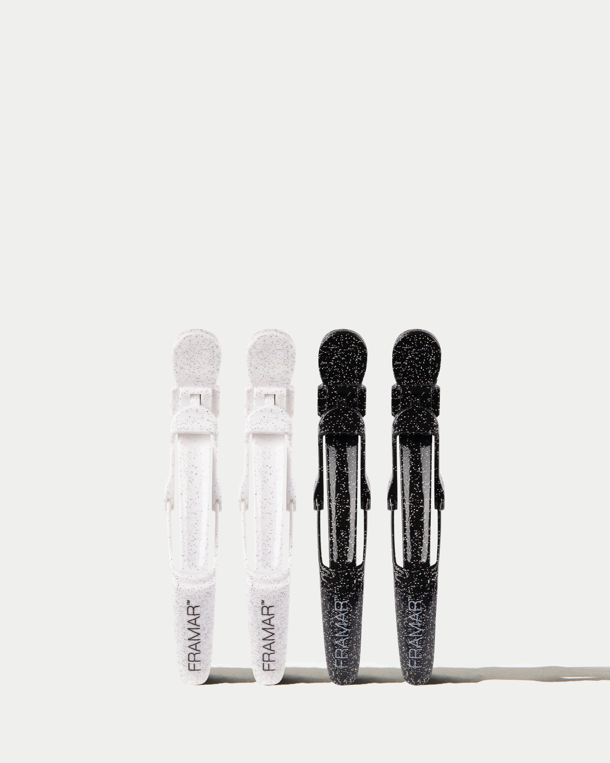 framar-gator-grip-clips-glitter-nero-e-bianco-4-pz image 1