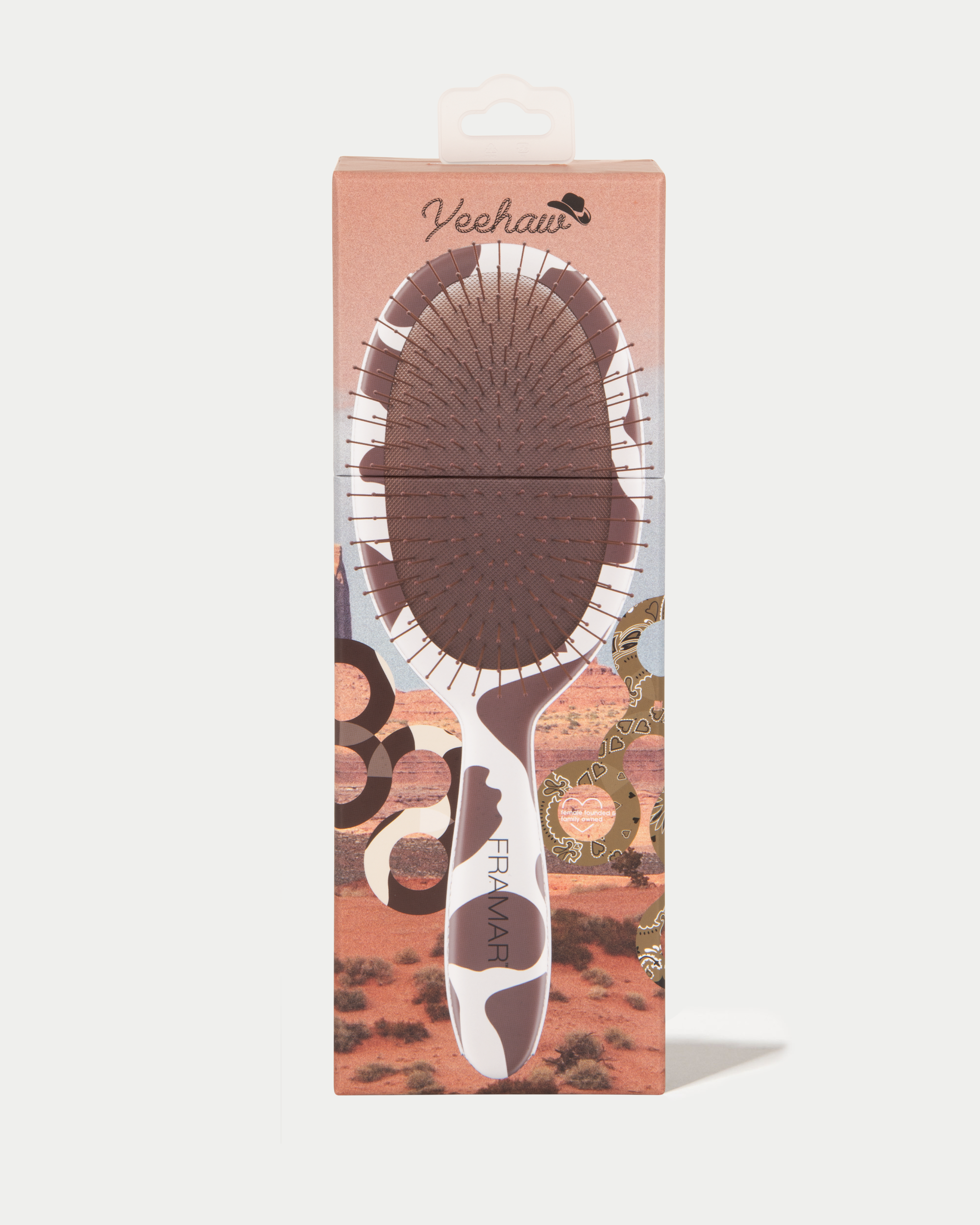 framar-yeehaw-detangle-brush-spazzola-districante-cow-print image 3