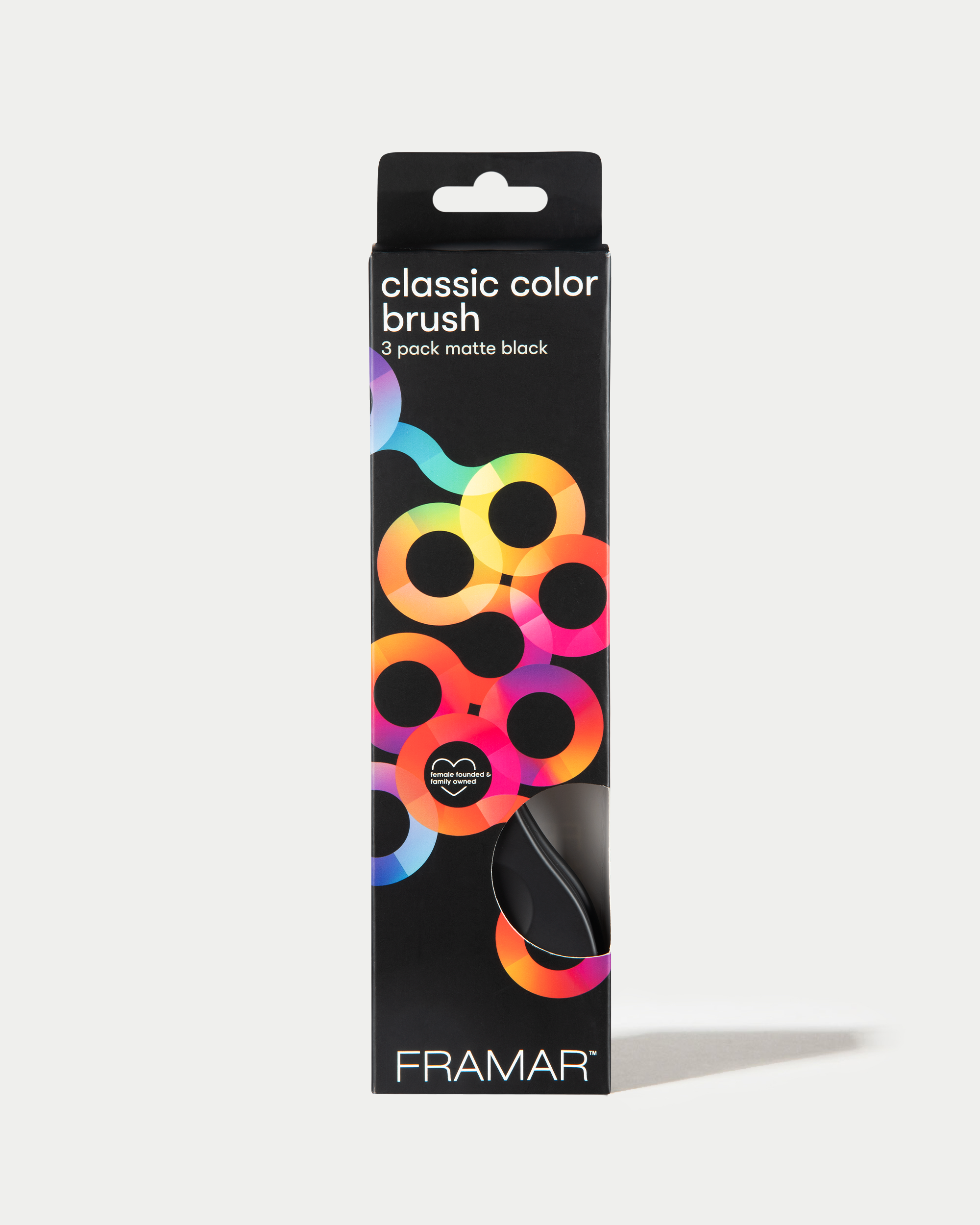 framar-classic-color-brush-set-matte-black-3-pezzi image 2