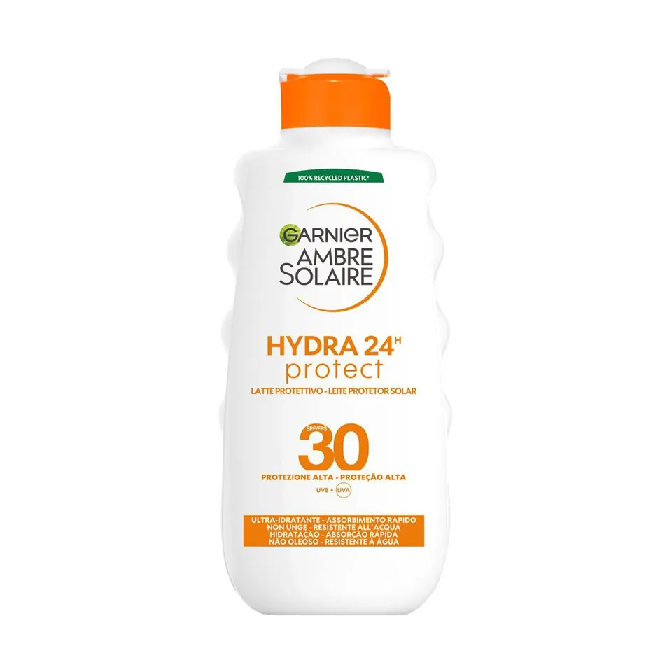 garnier-ambre-solaire-hydra-24h-protect-latte-protettivo-spf30-viso-e-corpo-200- image 1