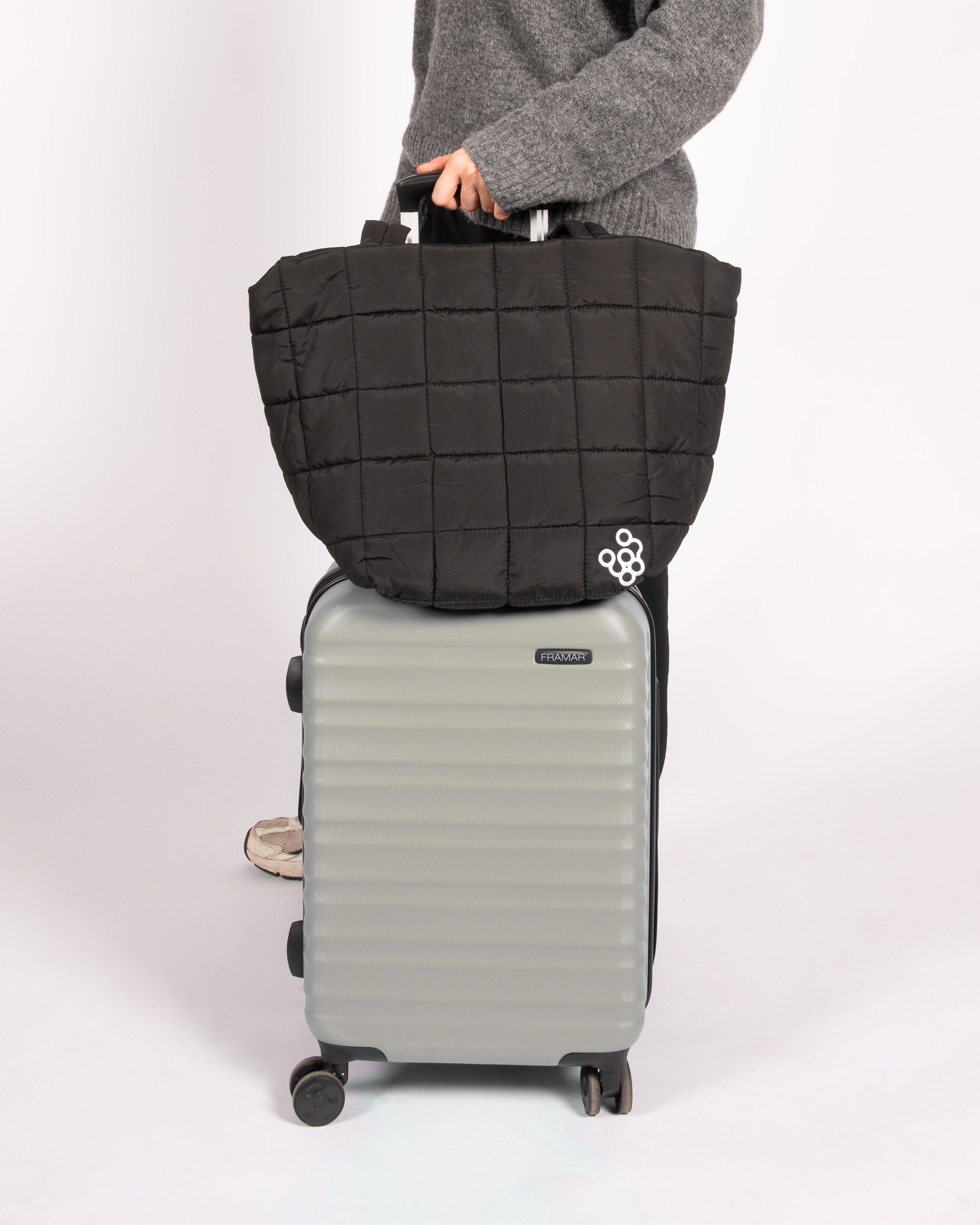 framar-puffer-tote-black-borsa-nylon-trapuntata image 3