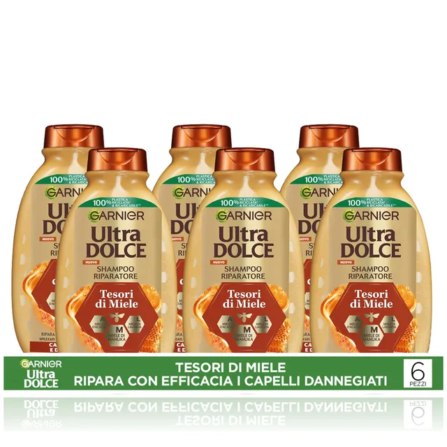 garnier-ultra-dolce-tesori-di-miele-shampoo-riparatore-94-origine-naturale-multi image 1