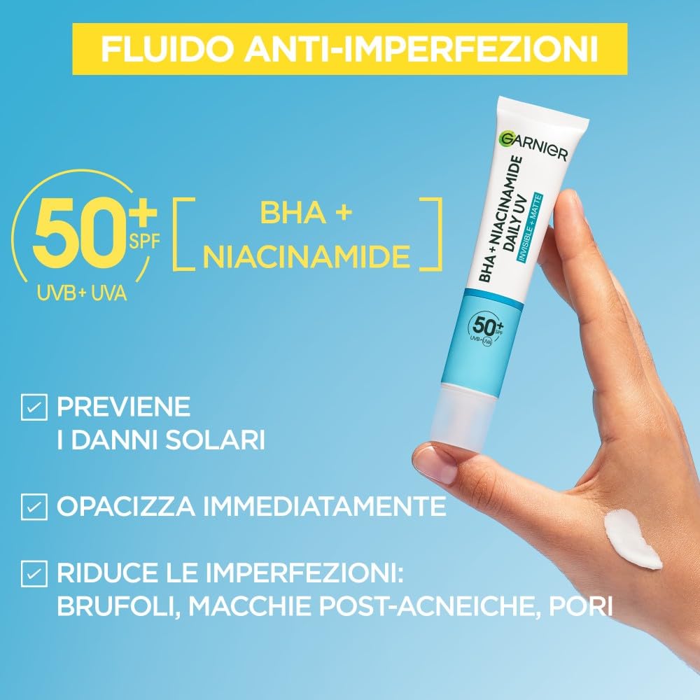 garnier-fluido-anti-uv-spf50-bha-e-niacinamide-anti-imperfezioni-40-ml image 2