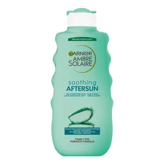 garnier-ambre-solaire-latte-doposole-viso-e-corpo-con-aloe-vera-400-ml image 1