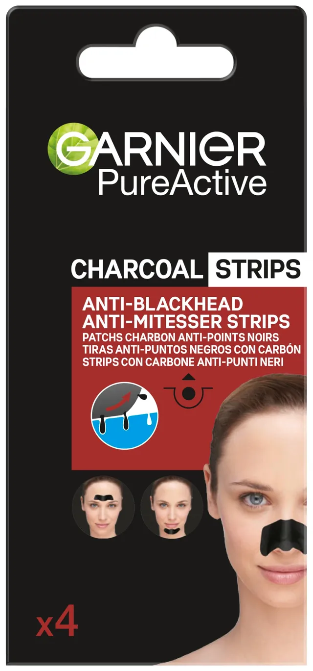 garnier-pure-active-charcoal-strisce-punti-neri-viso-4-strisce-zona-t image 1