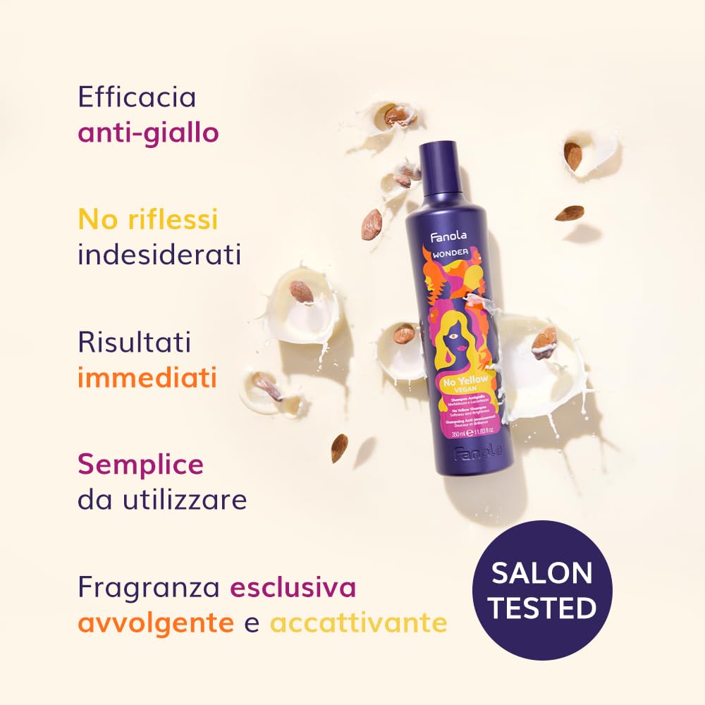 fanola-wonder-no-yellow-kit-shampoo-350-ml-spray-100-ml-edizione-20-anni image 2