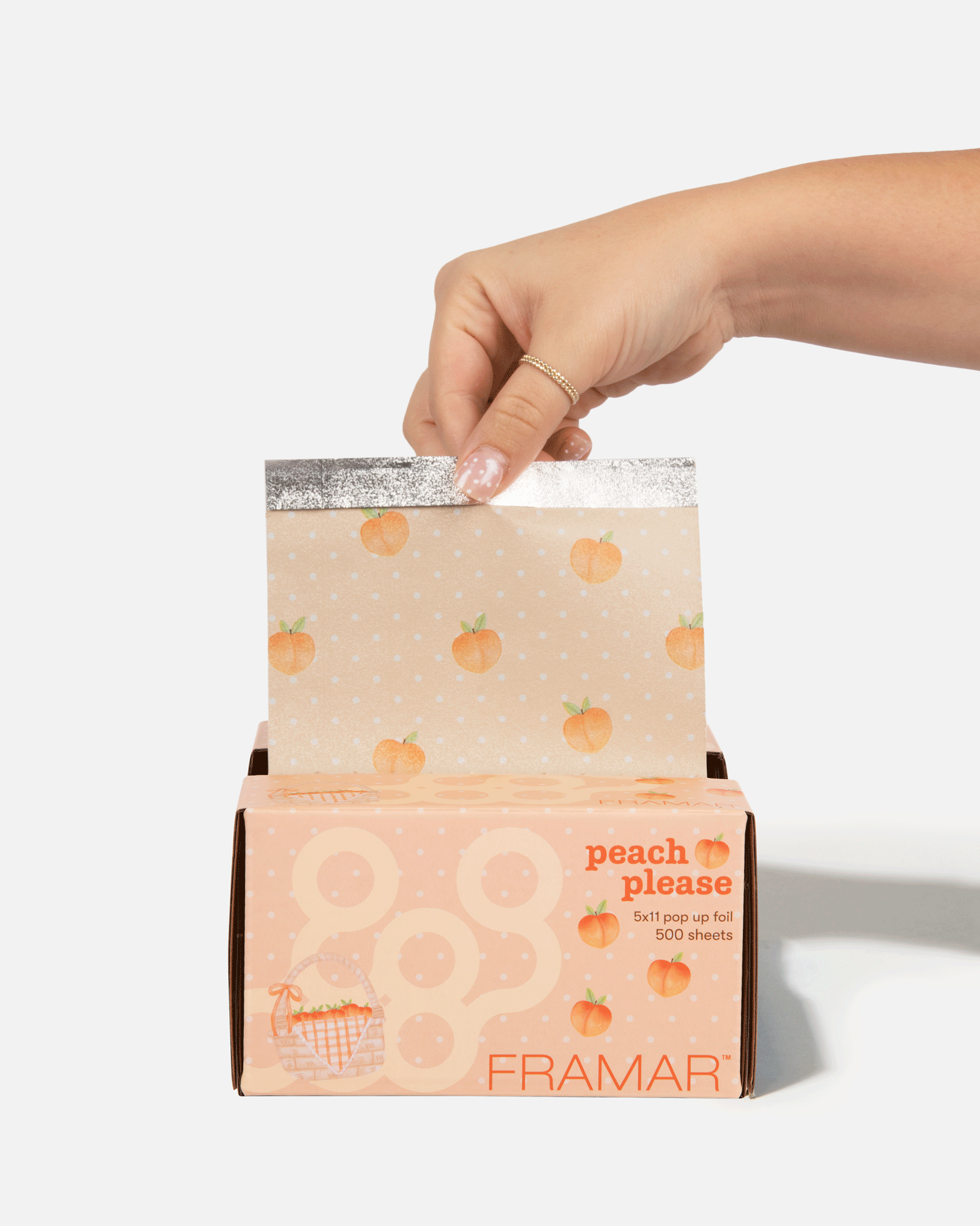 framar-peach-please-pop-up-fogli-alluminio-pre-tagliati-5x11-500-pezzi image 2